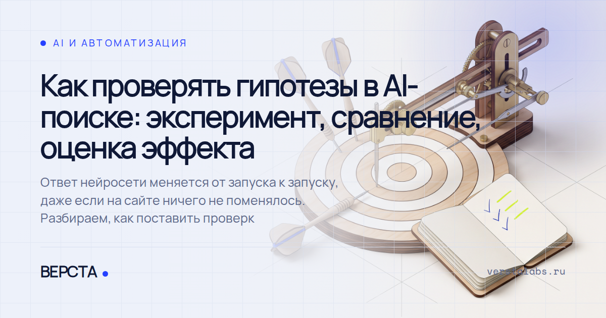 Как проверять гипотезы в AI-поиске: эксперимент, сравнение, оценка эффекта