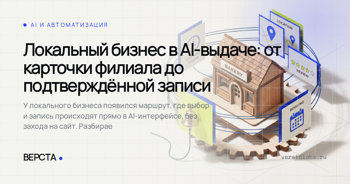 Локальный бизнес в AI-выдаче: от карточки филиала до подтверждённой записи