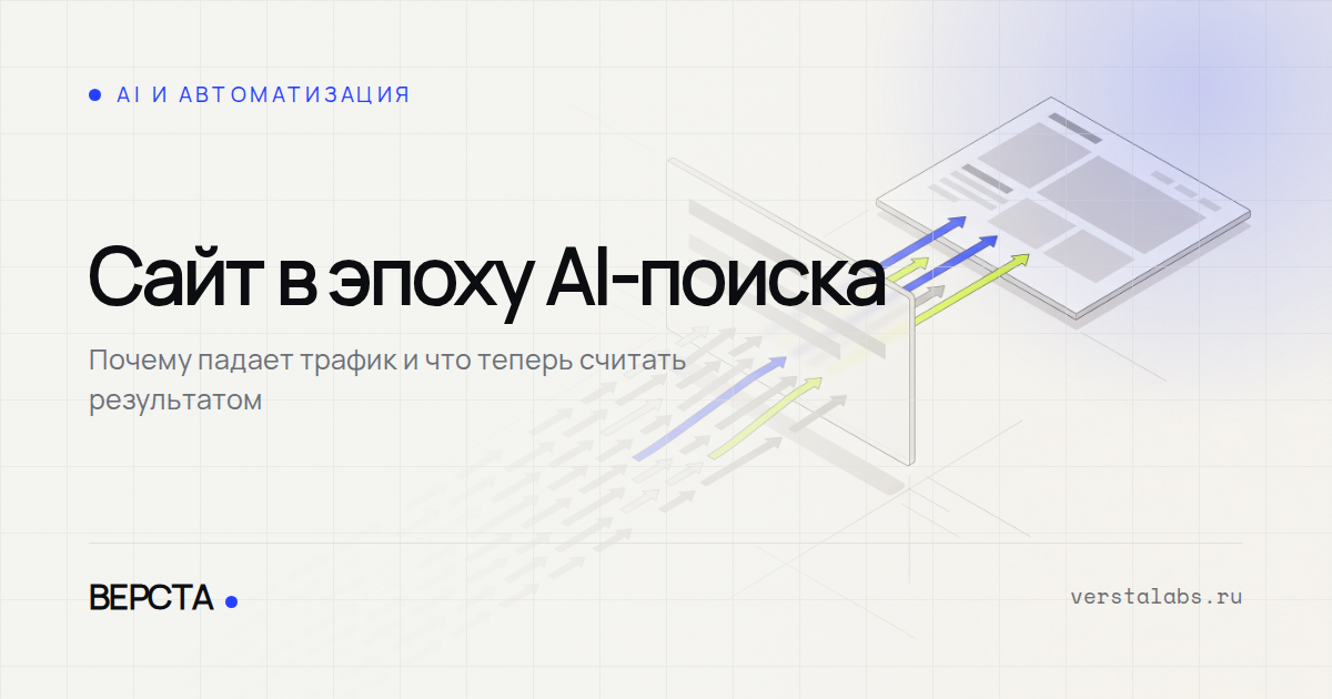 Сайт в эпоху AI-поиска: почему падает трафик и что теперь считать результатом