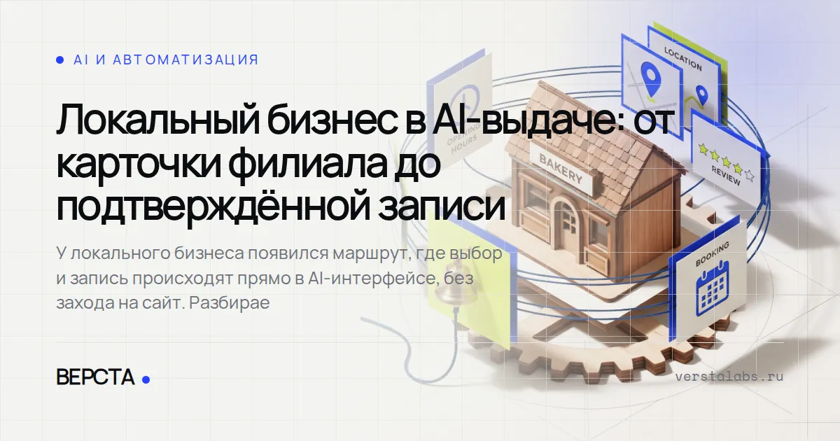 Локальный бизнес в AI-выдаче: от карточки филиала до подтверждённой записи