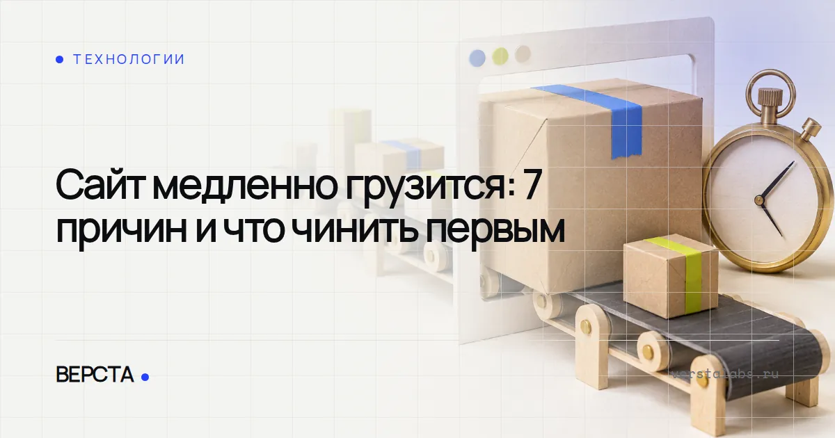 Сайт медленно грузится: 7 причин и что чинить первым