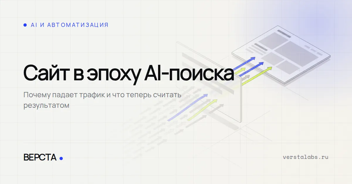 Сайт в эпоху AI-поиска: почему падает трафик и что теперь считать результатом