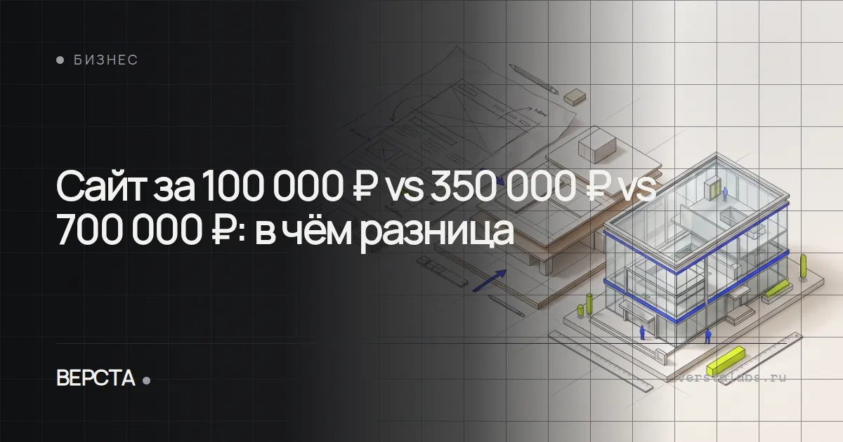 Сайт за 100 000 ₽ vs 350 000 ₽ vs 700 000 ₽: в чём разница для бизнеса