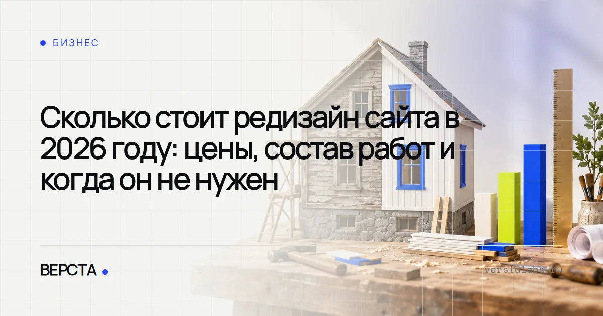Сколько стоит редизайн сайта в 2026 году: цены, состав работ и когда он не нужен