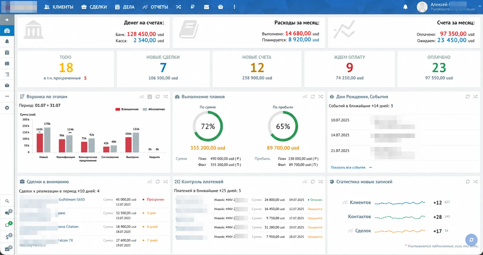 Проект «AJP CRM» — превью